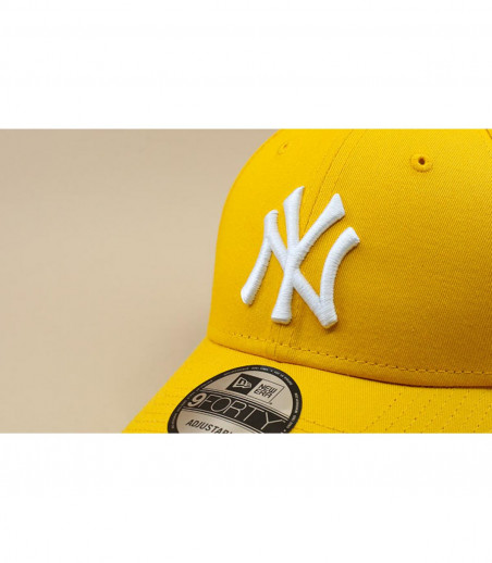 casquette NY jaune blanc